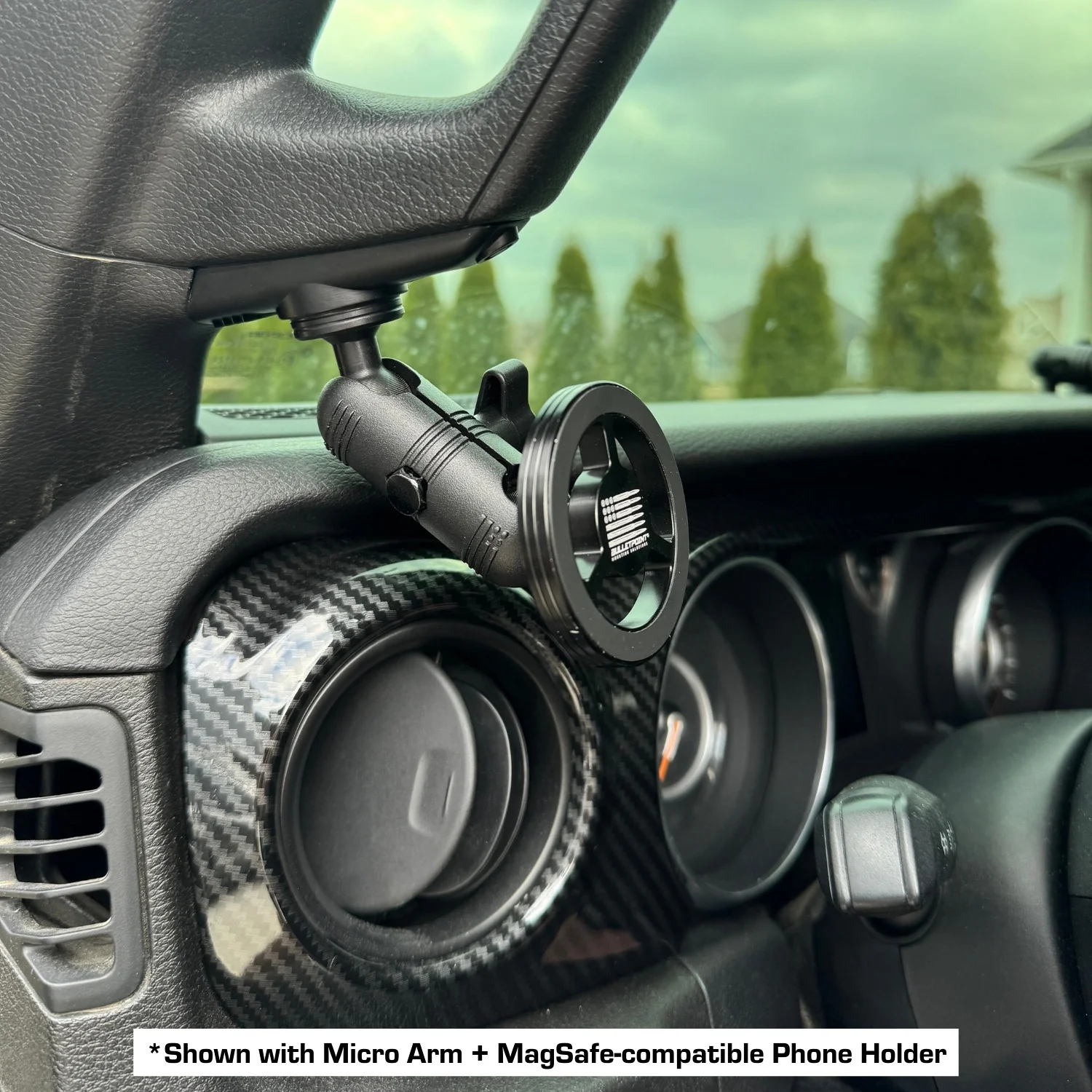 2018-2023 Jeep Wrangler JL + 2020-2023 Jeep Gladiator A-Pillar Grab Bar Mount with 20mm Ball - Image 14