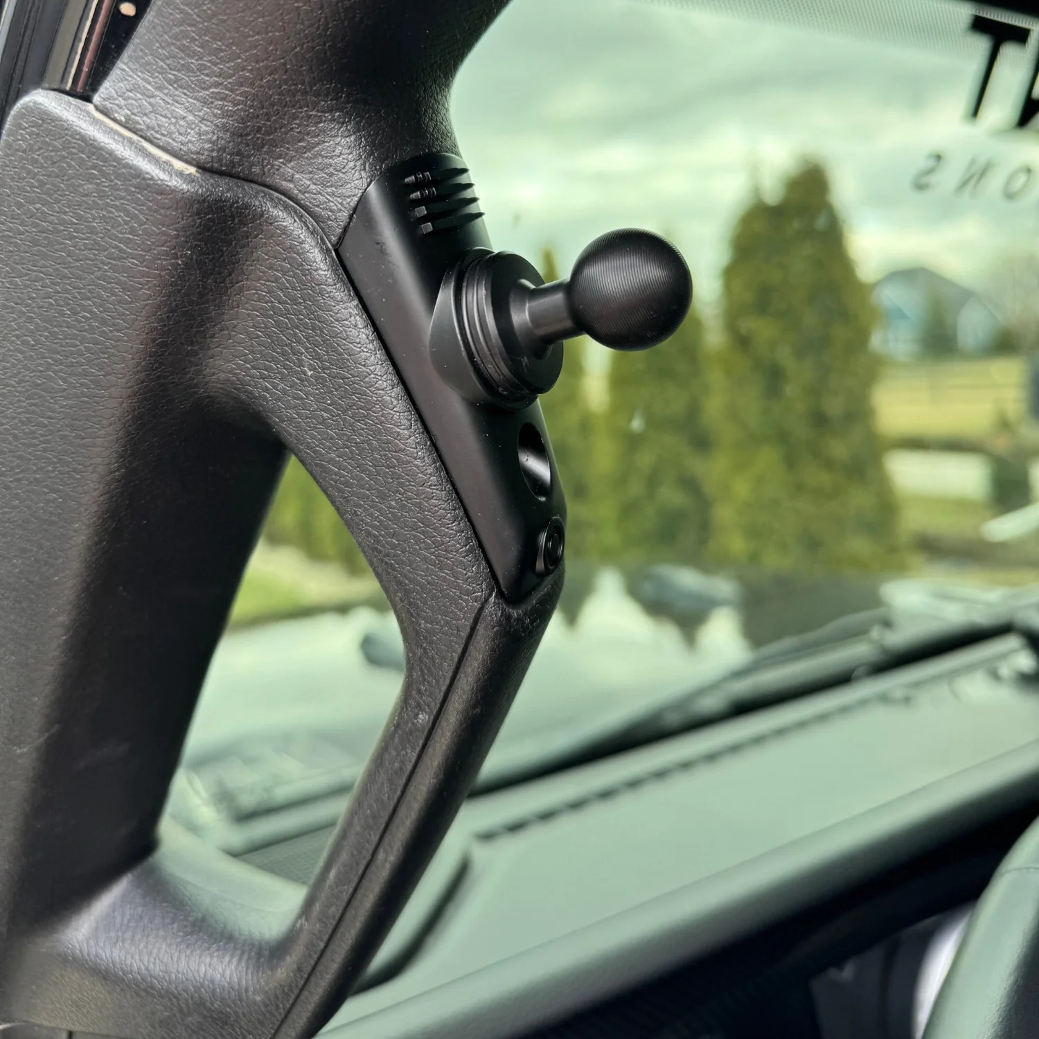 2018-2023 Jeep Wrangler JL + 2020-2023 Jeep Gladiator A-Pillar Grab Bar Mount with 20mm Ball - Image 5
