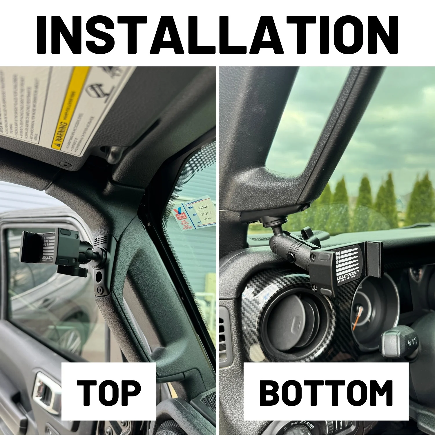 2018-2023 Jeep Wrangler JL + 2020-2023 Jeep Gladiator A-Pillar Grab Bar Mount with 8-Circuit Switch Panel Bundle - Image 5