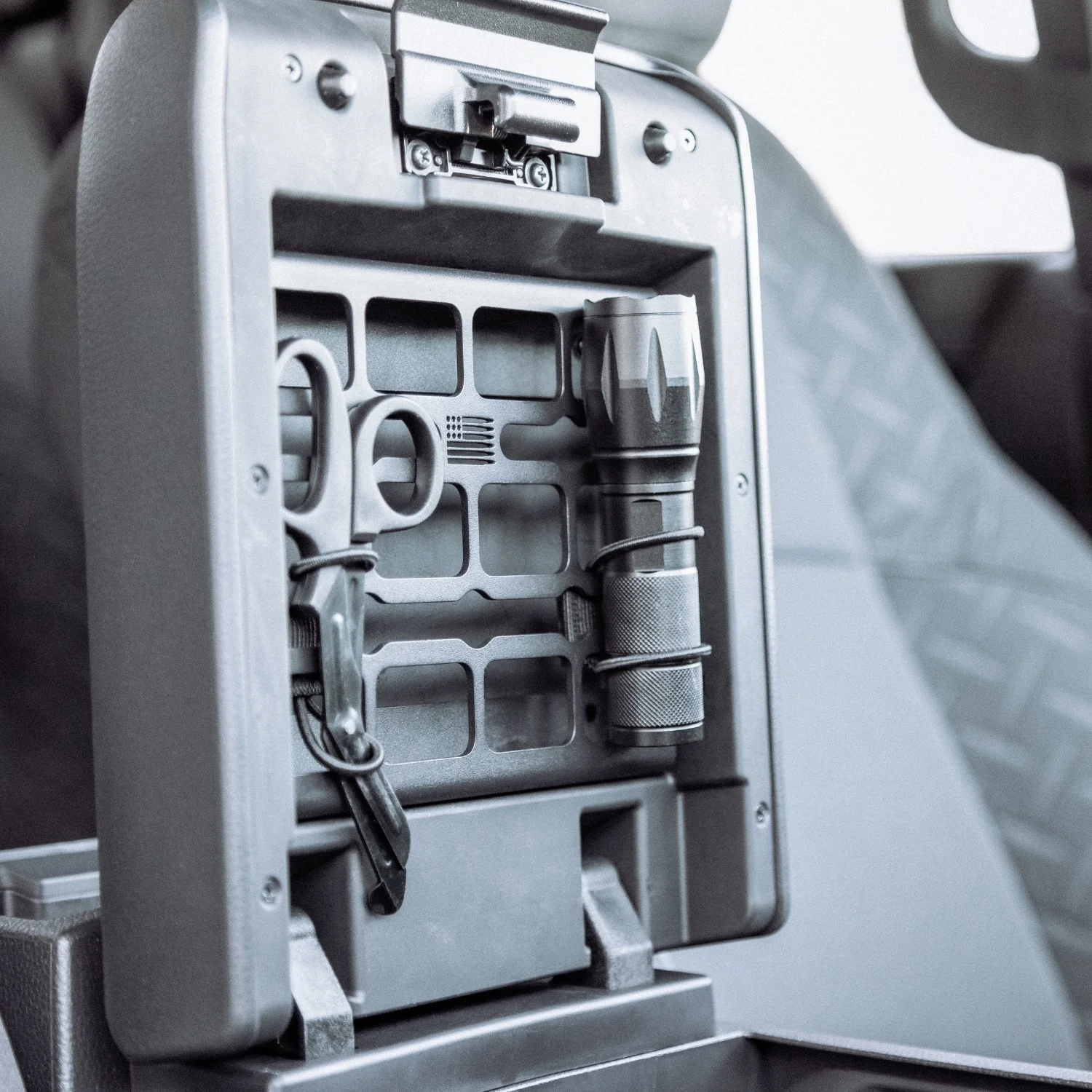 2024+ Toyota Tacoma Aluminum Center Console Storage MOLLE Panel - Image 4