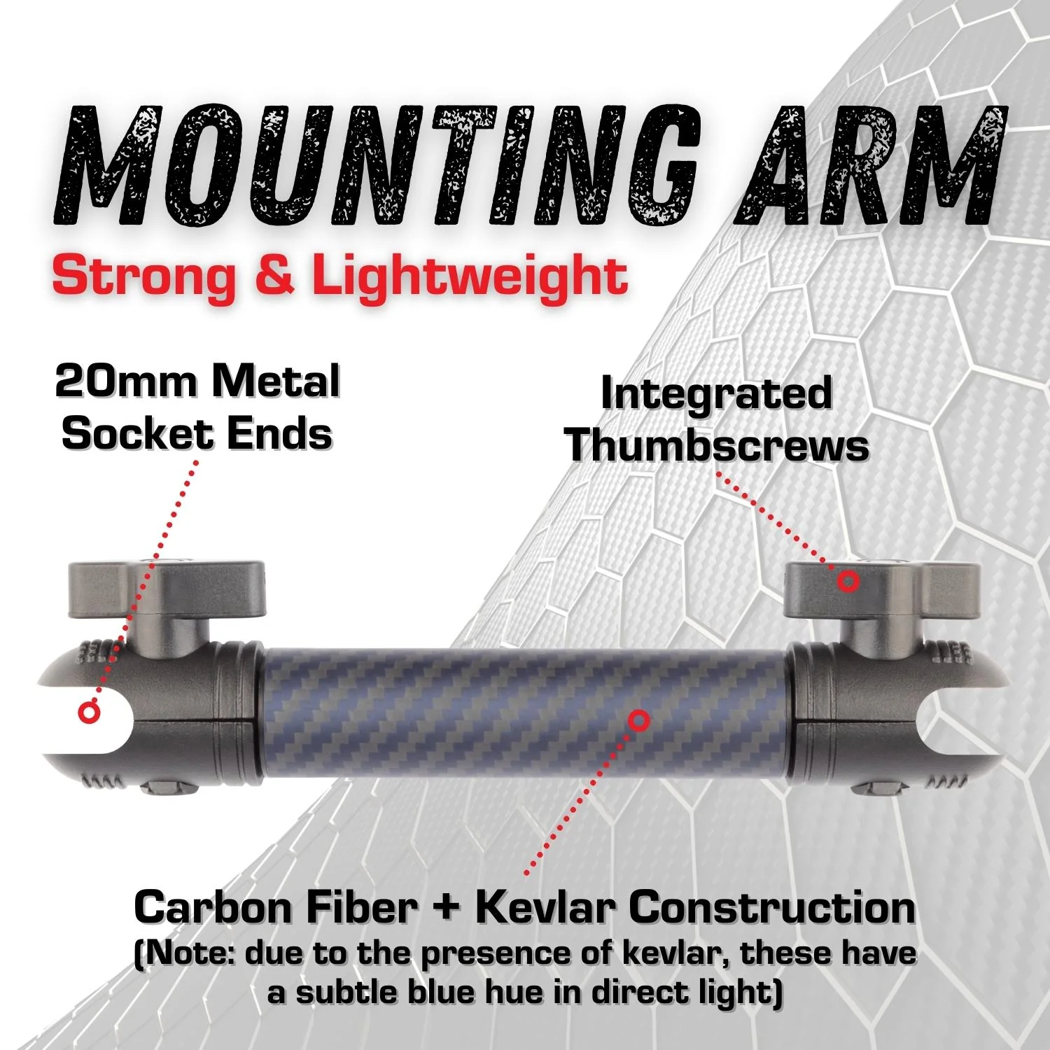 4-Hole AMPS Ball + 10cm Mounting Arm + Device Holder Kit for RubiGrid® Dash Mounts - Image 10