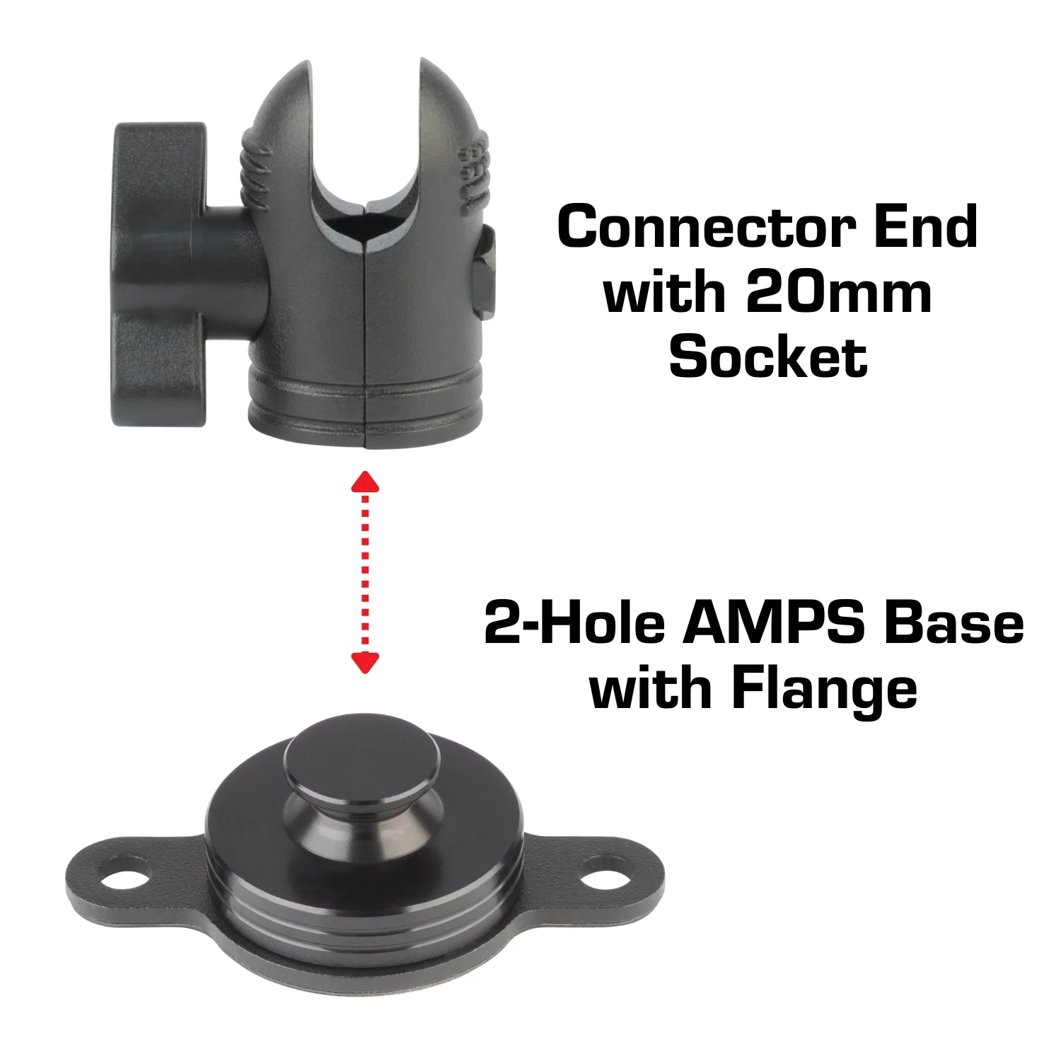 AMPS Compatible Mounting Plate with 20mm Connector End Nubby Edition - Image 10