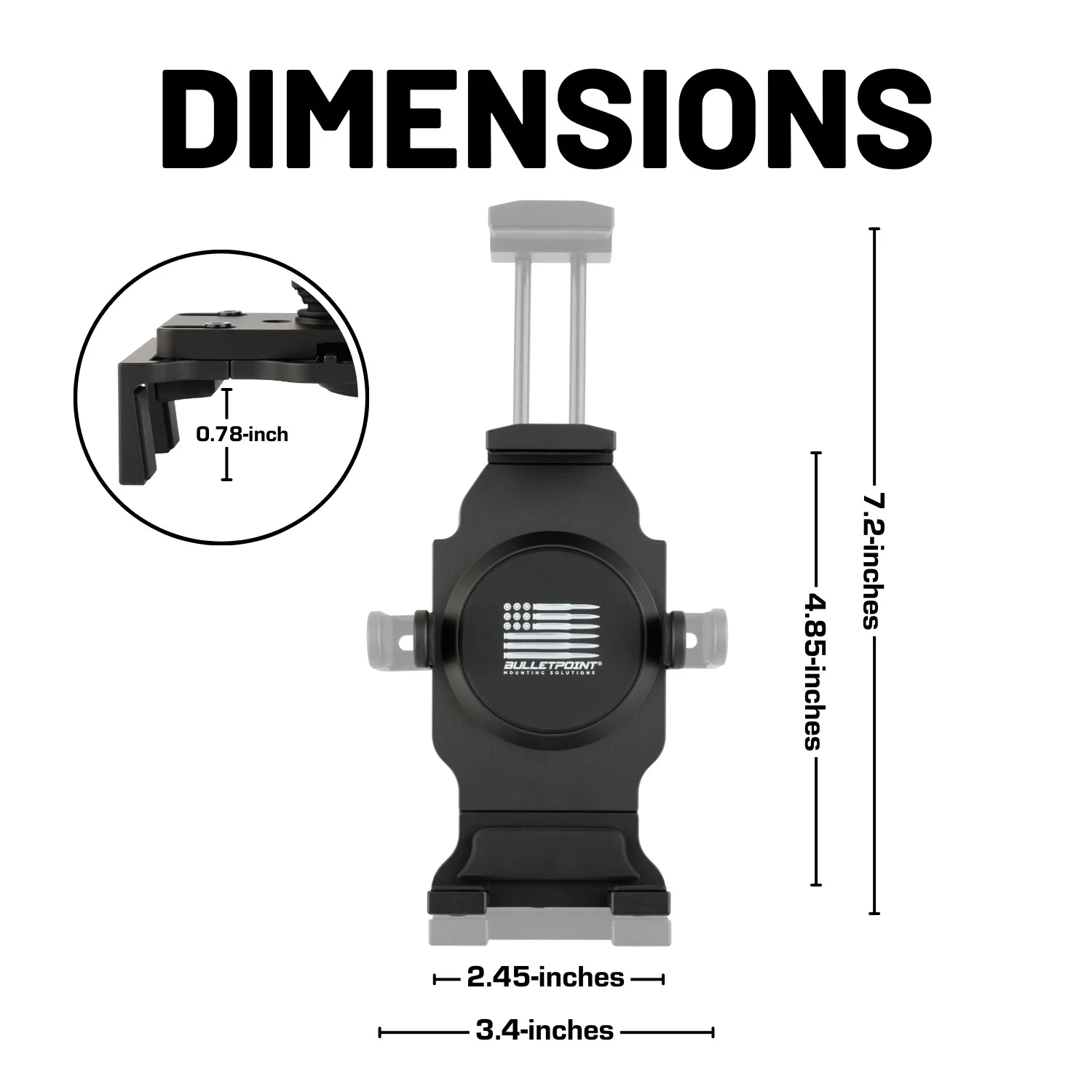 Anti-Vibration Universal Spring-Loaded Phone Holder with 20mm Ball - Image 4