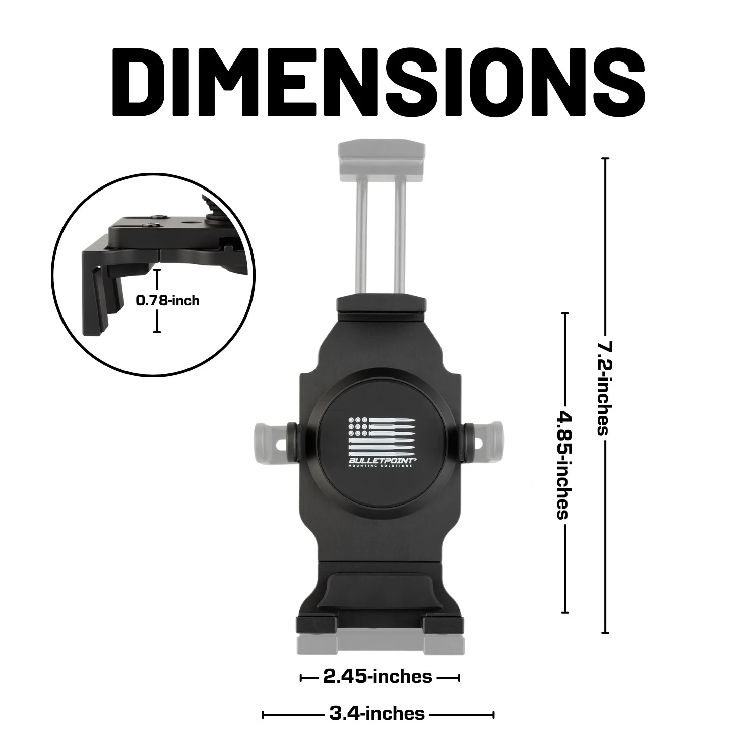 Anti-Vibration Universal Spring-Loaded Phone Holder with 20mm Connector Nubby Edition - Image 5