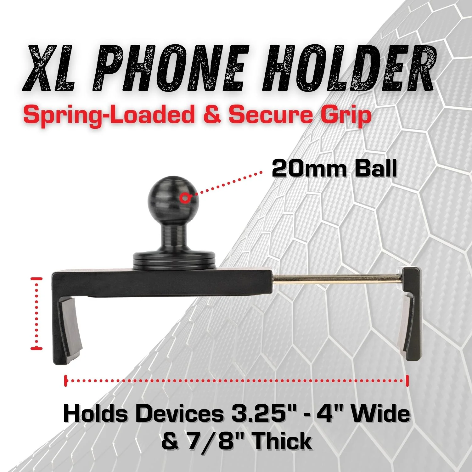 Carbon Fiber/Kevlar Arm and Universal Phone Mount Holder Combo - BASE NOT INCLUDED - Image 4