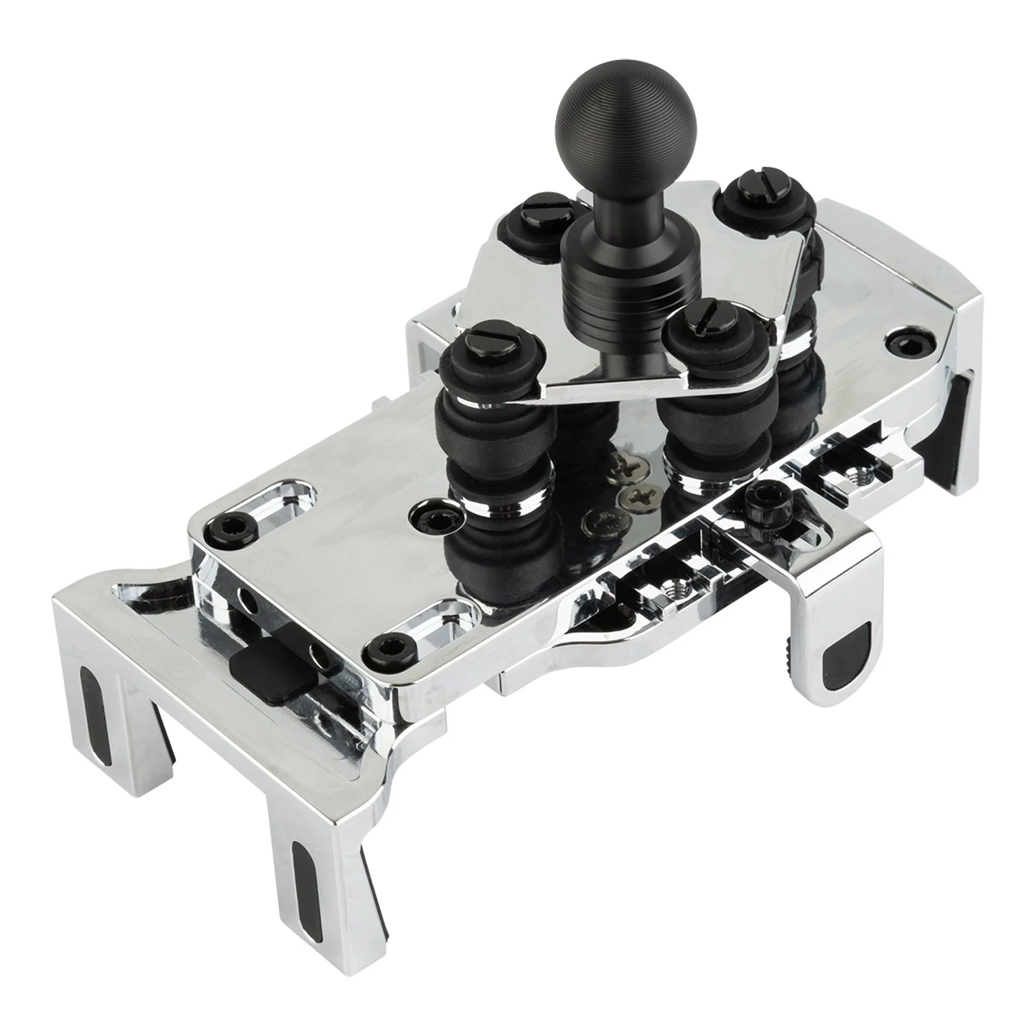 Chrome Anti-Vibration Universal Spring-Loaded Phone Holder with 20mm Ball - Image 6