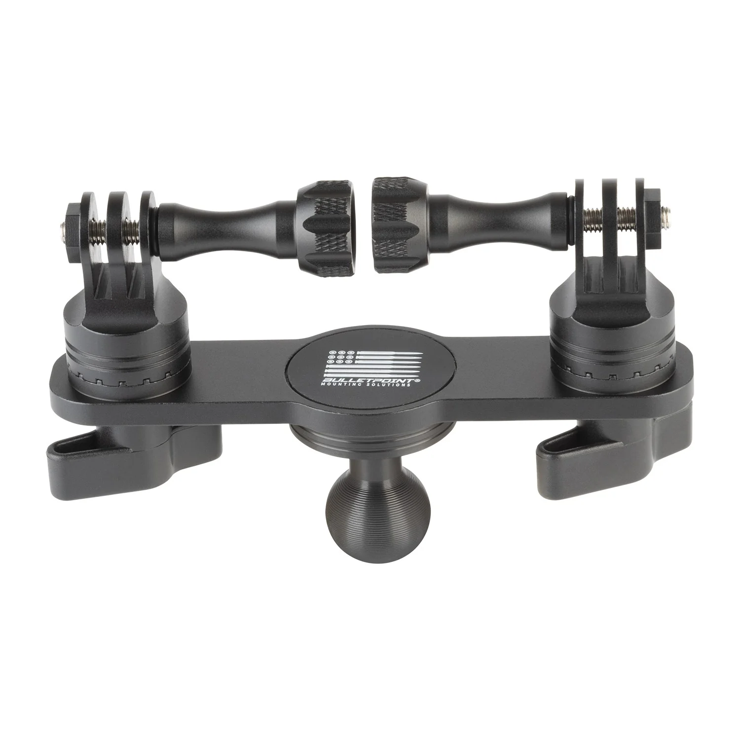 Dual Action Camera GoPro Mount with Integrated 20mm Ball - Image 3