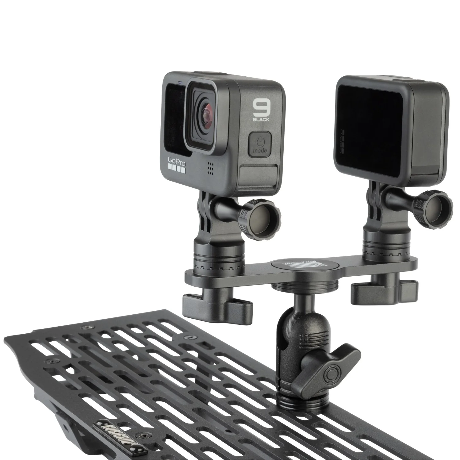 Dual Action Camera GoPro Mount with Integrated 20mm Ball - Image 5