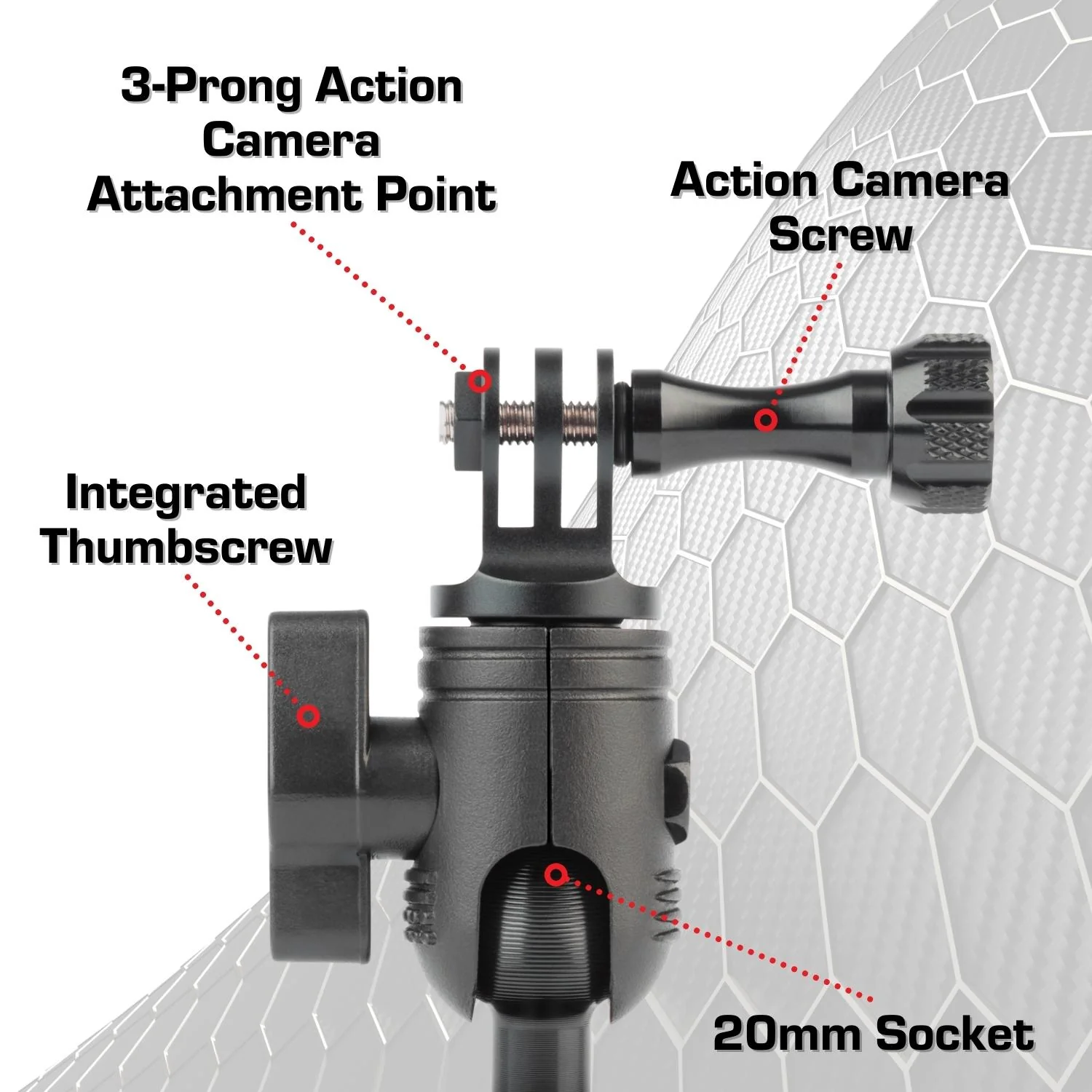 GoPro Mount - Compatible with 20mm Mounting Balls - Image 3