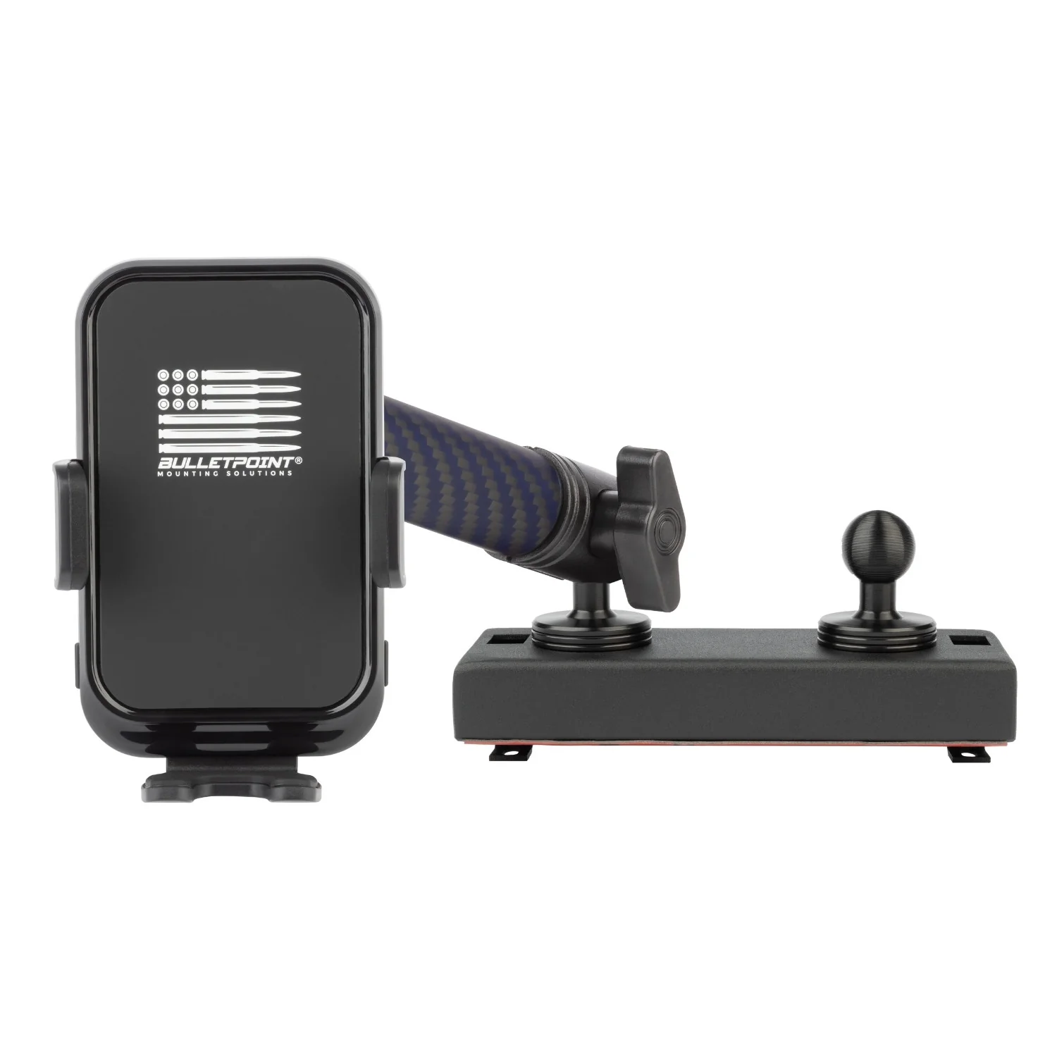 2019+ RAM Truck Dual 20mm Ball Metal Dash Mount with Single Phone Holder - Image 9