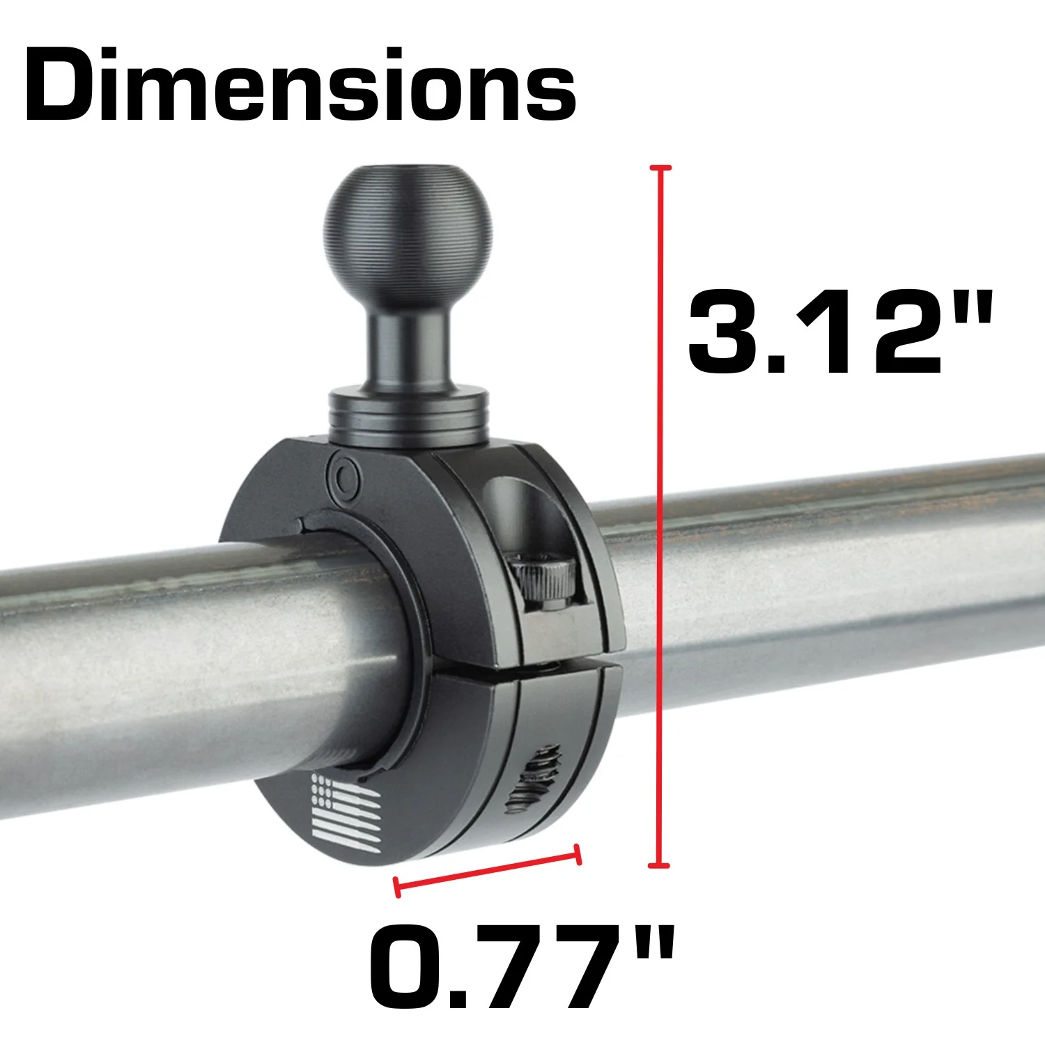 Bar Clamp with 20mm Ball compatible with Vector Bar - Image 3