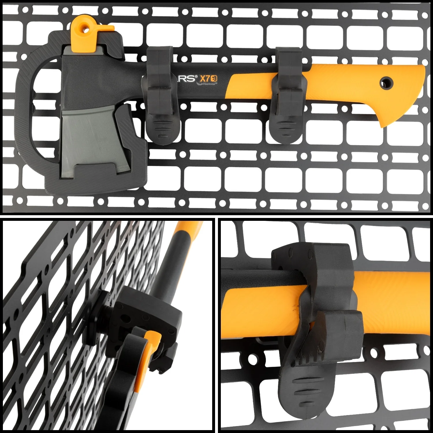 Quick Release Adjustable Clamp Mounts 1-1/4" to 1-5/8" Compatible with MOLLE Panels - Image 7