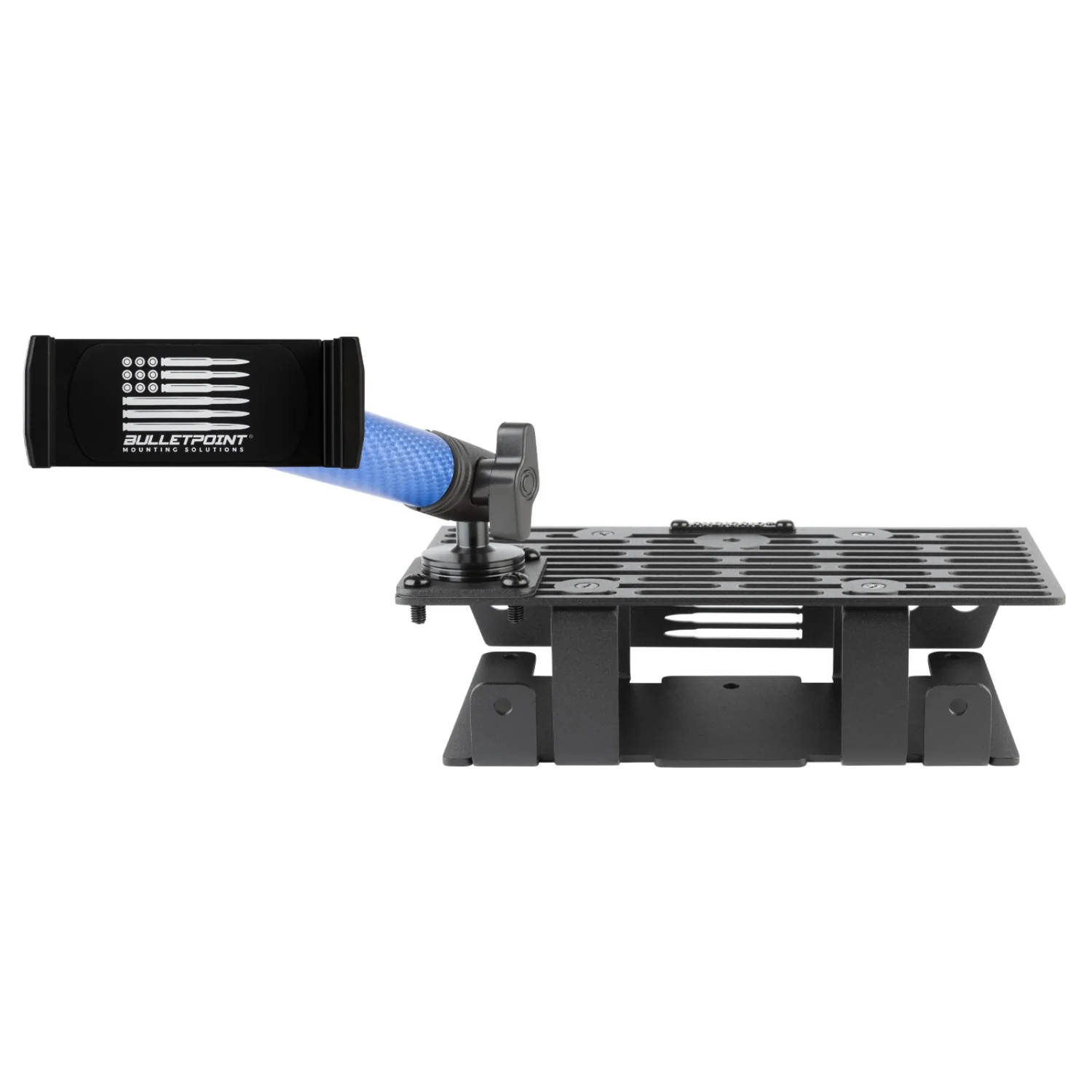 RubiGrid® 2015-2020 Ford F-150 + 2017-2022 F250/F350/450 + 2018-2021 Ford Expedition Dash Mount Phone + Device Holder with Blue Arms - Image 10