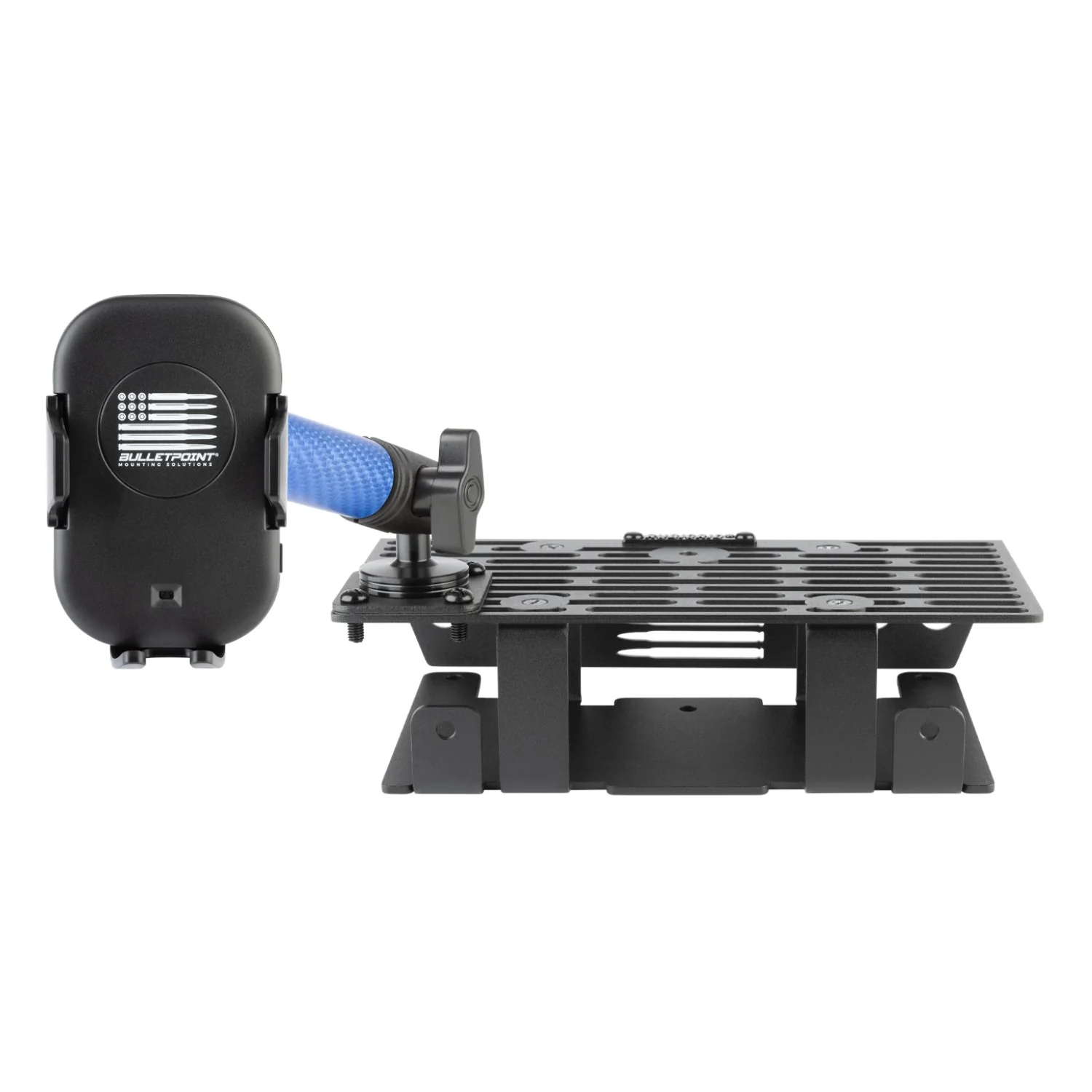 RubiGrid® 2015-2020 Ford F-150 + 2017-2022 F250/F350/450 + 2018-2021 Ford Expedition Dash Mount Phone + Device Holder with Blue Arms - Image 18