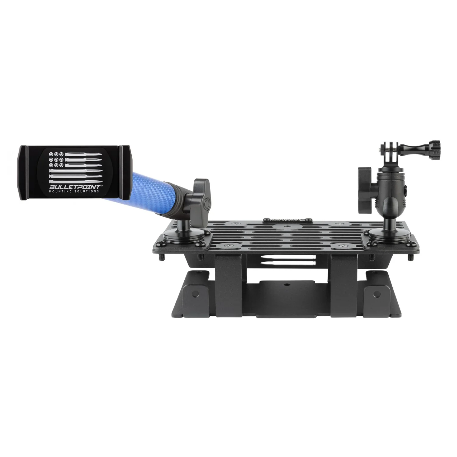 RubiGrid® 2015-2020 Ford F-150 + 2017-2022 F250/F350/450 + 2018-2021 Ford Expedition Dash Mount Phone + Device Holder with Blue Arms - Image 6