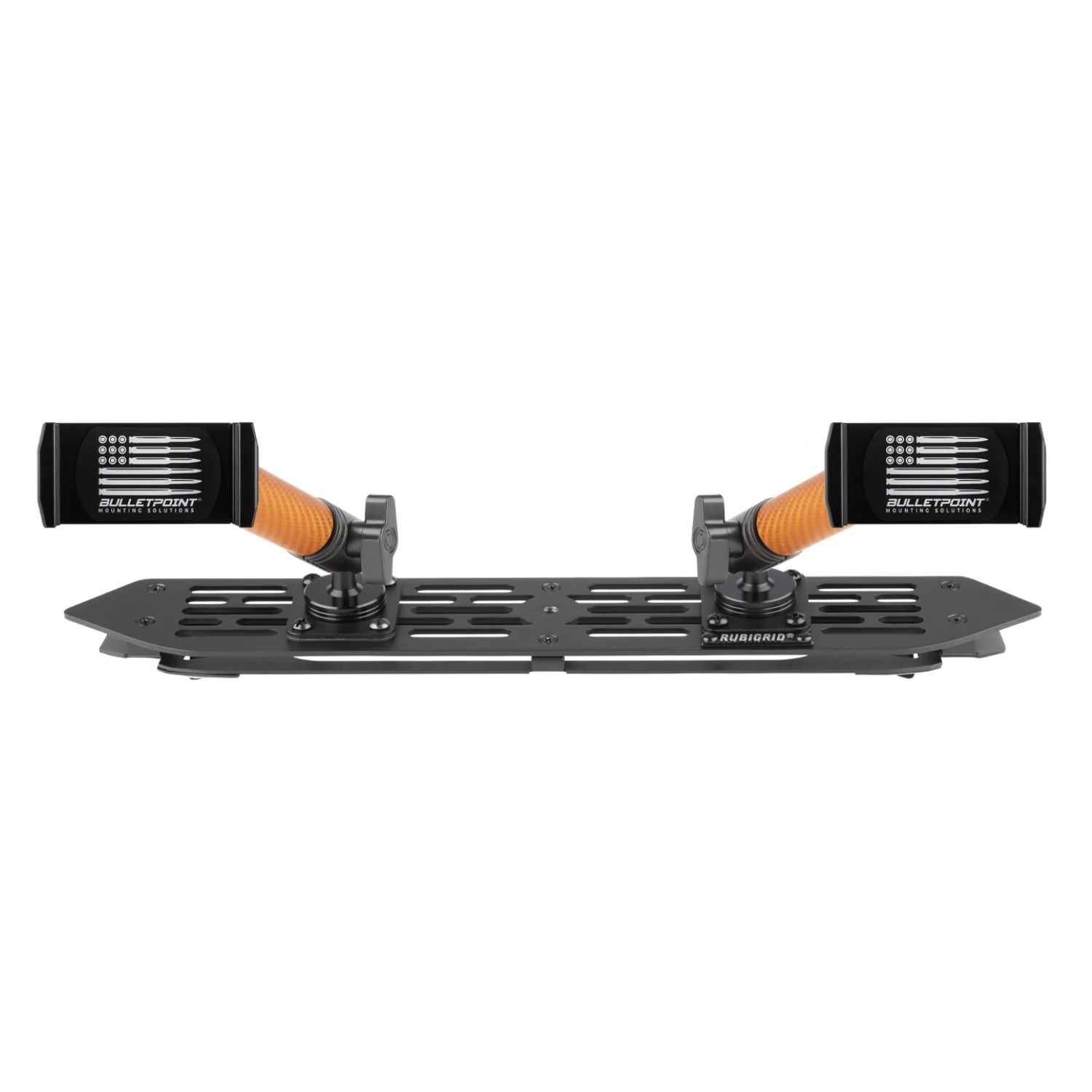 RubiGrid® 2018-2023 Jeep Wrangler JL & 2020-2023 Jeep Gladiator Multi-Device Platform Dash Mount with Orange Arms - Image 6