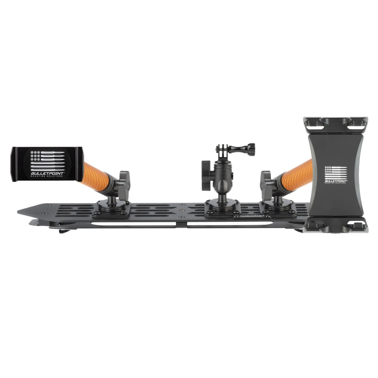 RubiGrid® 2018-2023 Jeep Wrangler JL & 2020-2023 Jeep Gladiator Multi-Device Platform Dash Mount with Orange Arms - Image 8