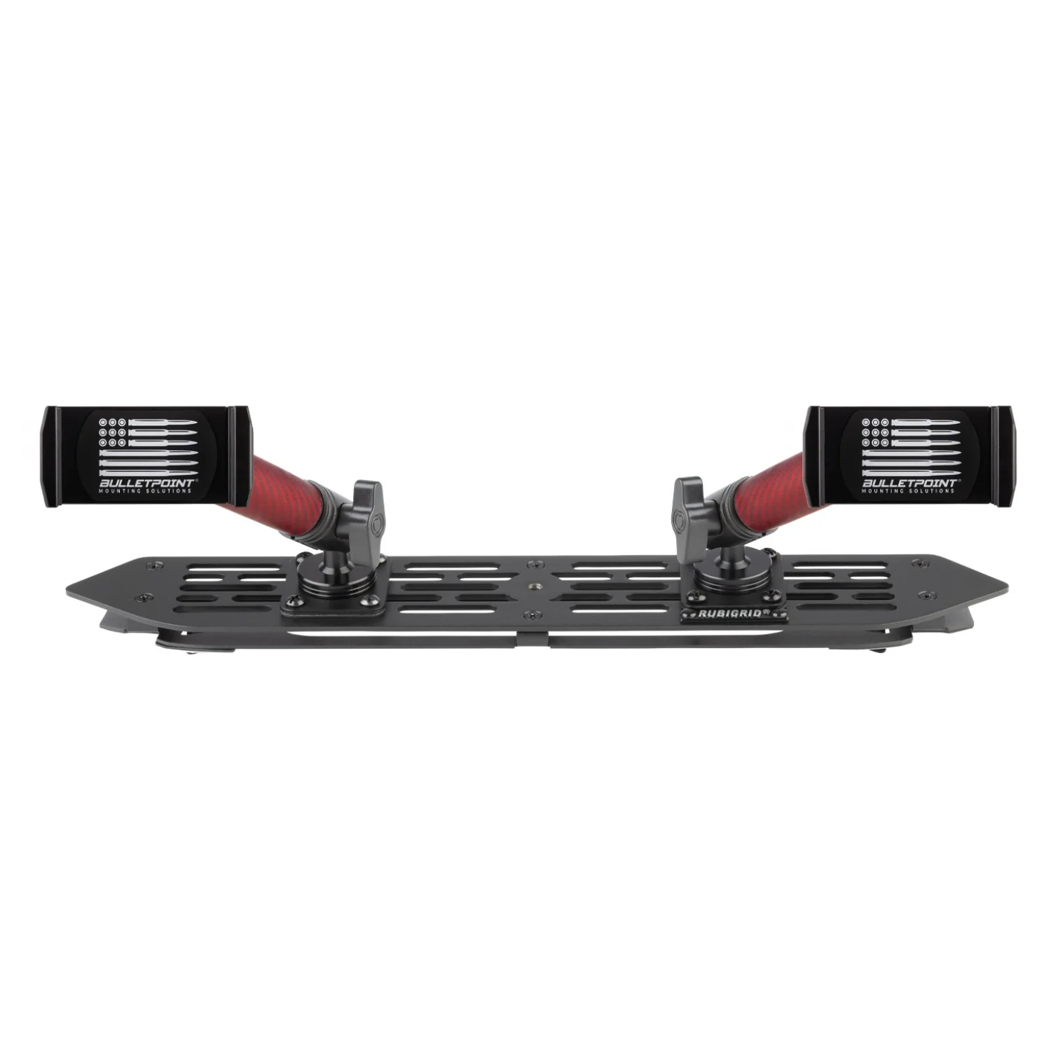 RubiGrid® 2018-2023 Jeep Wrangler JL & 2020-2023 Jeep Gladiator Multi-Device Platform Dash Mount with Red Arms - Image 5