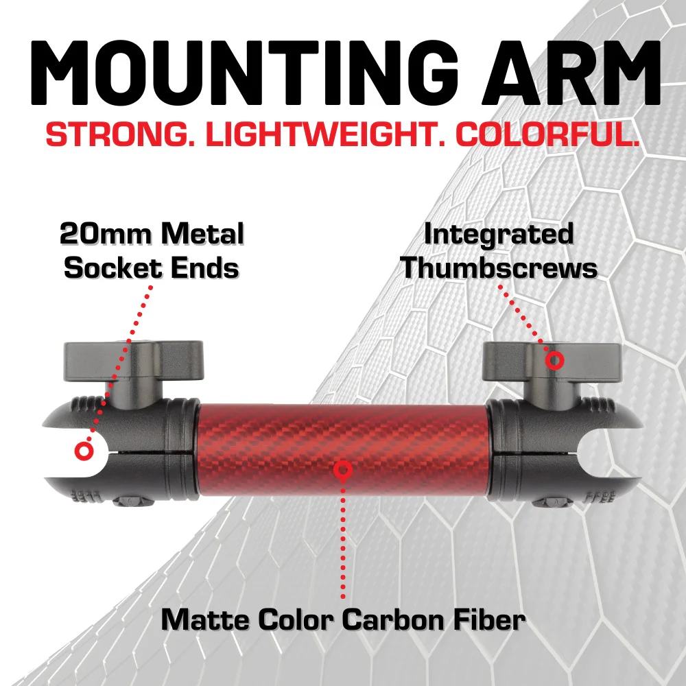 RubiGrid® 2018-2023 Jeep Wrangler JL & 2020-2023 Jeep Gladiator Multi-Device Platform Dash Mount with Red Arms - Image 12