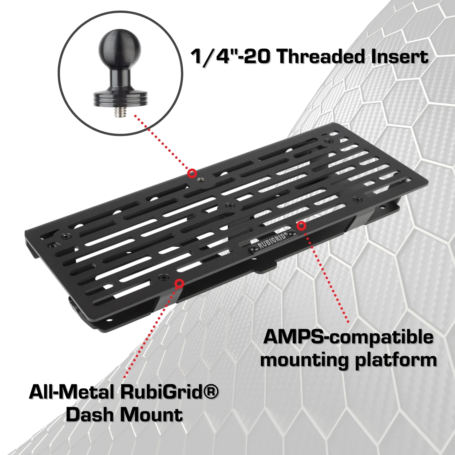 RubiGrid® 2023+ Ford Super Duty Dash Mount Phone + Device Holder - Image 5