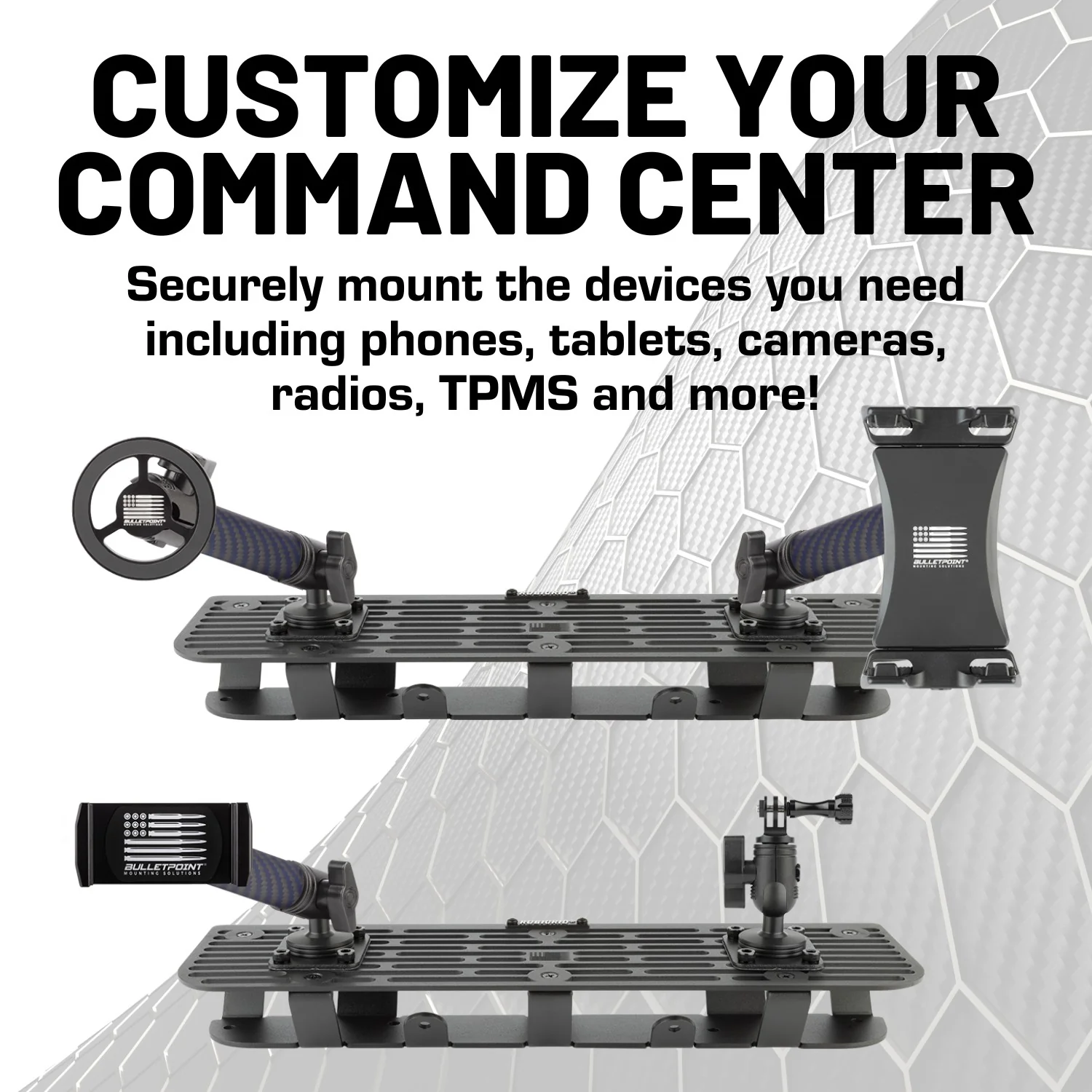 RubiGrid® 2024+ Ford F-150 & Raptor Phone Holder Multi-Device Dash Mount - Narrow Dash with 14 Speaker System - Image 5