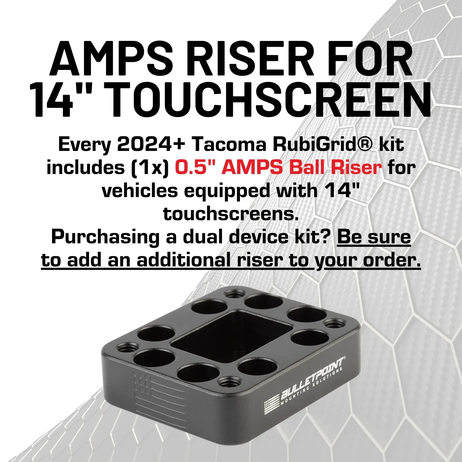 RubiGrid® 2024+ Toyota Tacoma Dash Mount Phone + Device Holder - Image 6