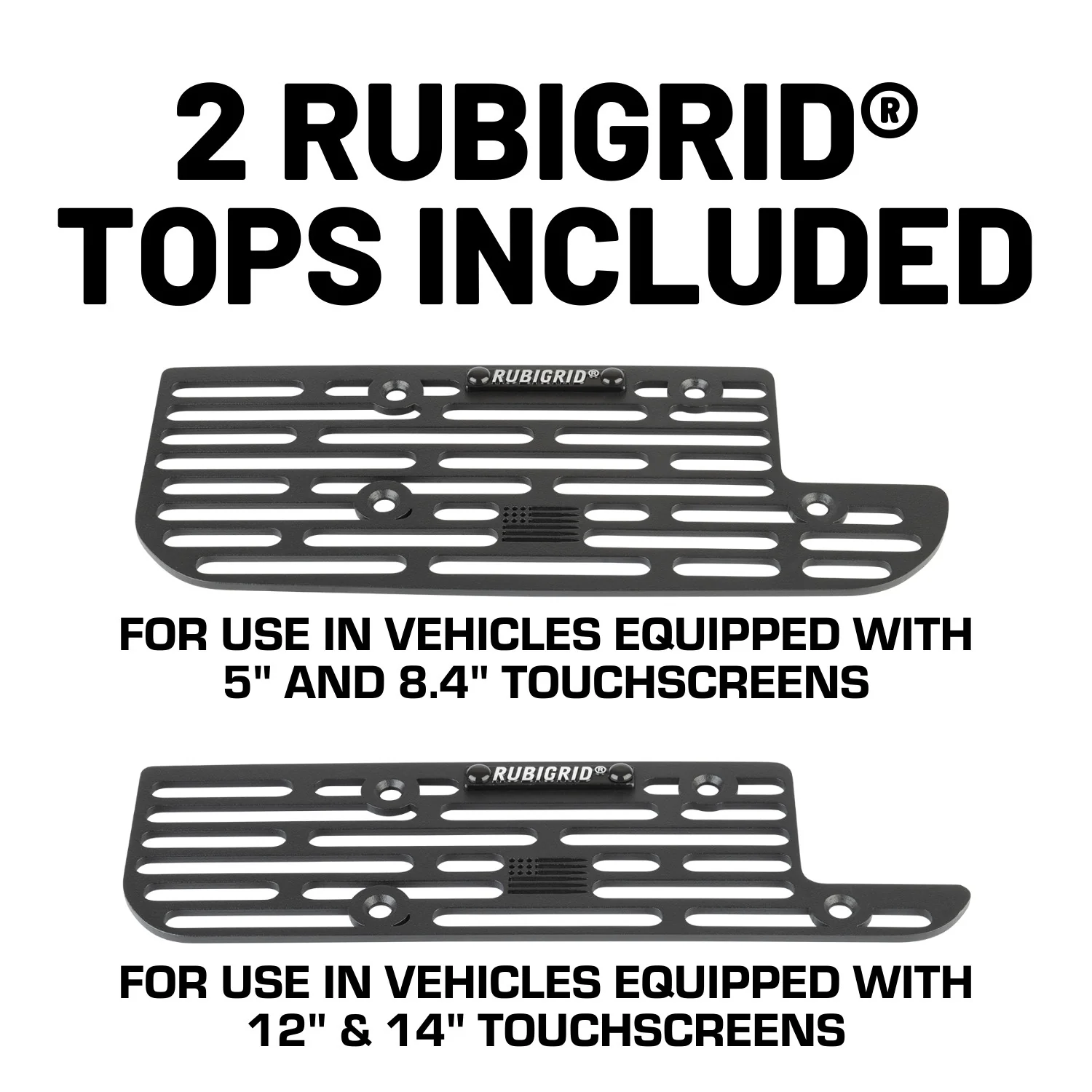 RubiGrid® V2 2019+ RAM Truck 1500/2500/3500/4500/5500 + TRX Dash Mount with Black Arms - Image 4