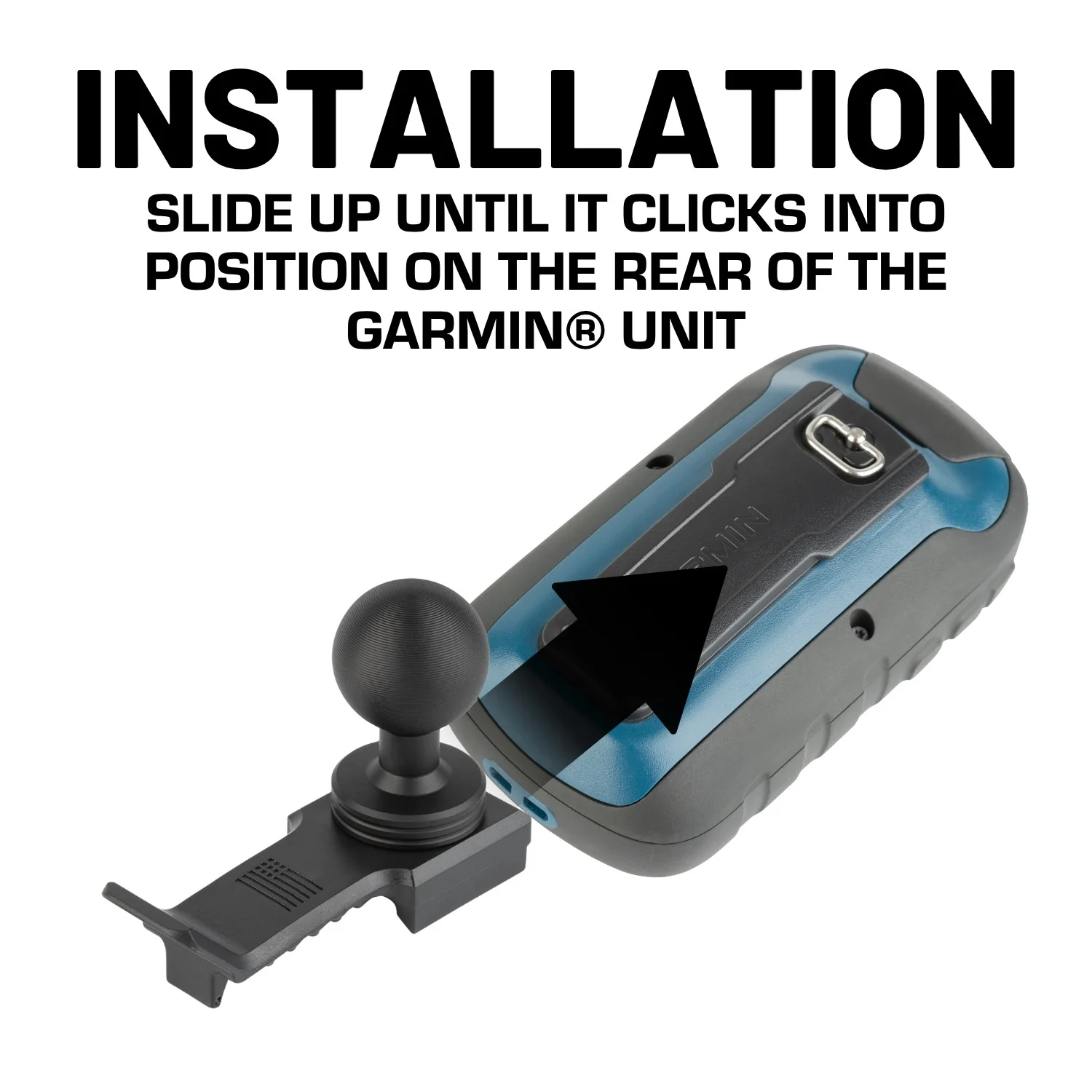 Spine Clip Adapter with B Size 1-inch Ball Mount Compatible with Garmin Handheld Devices - Image 4