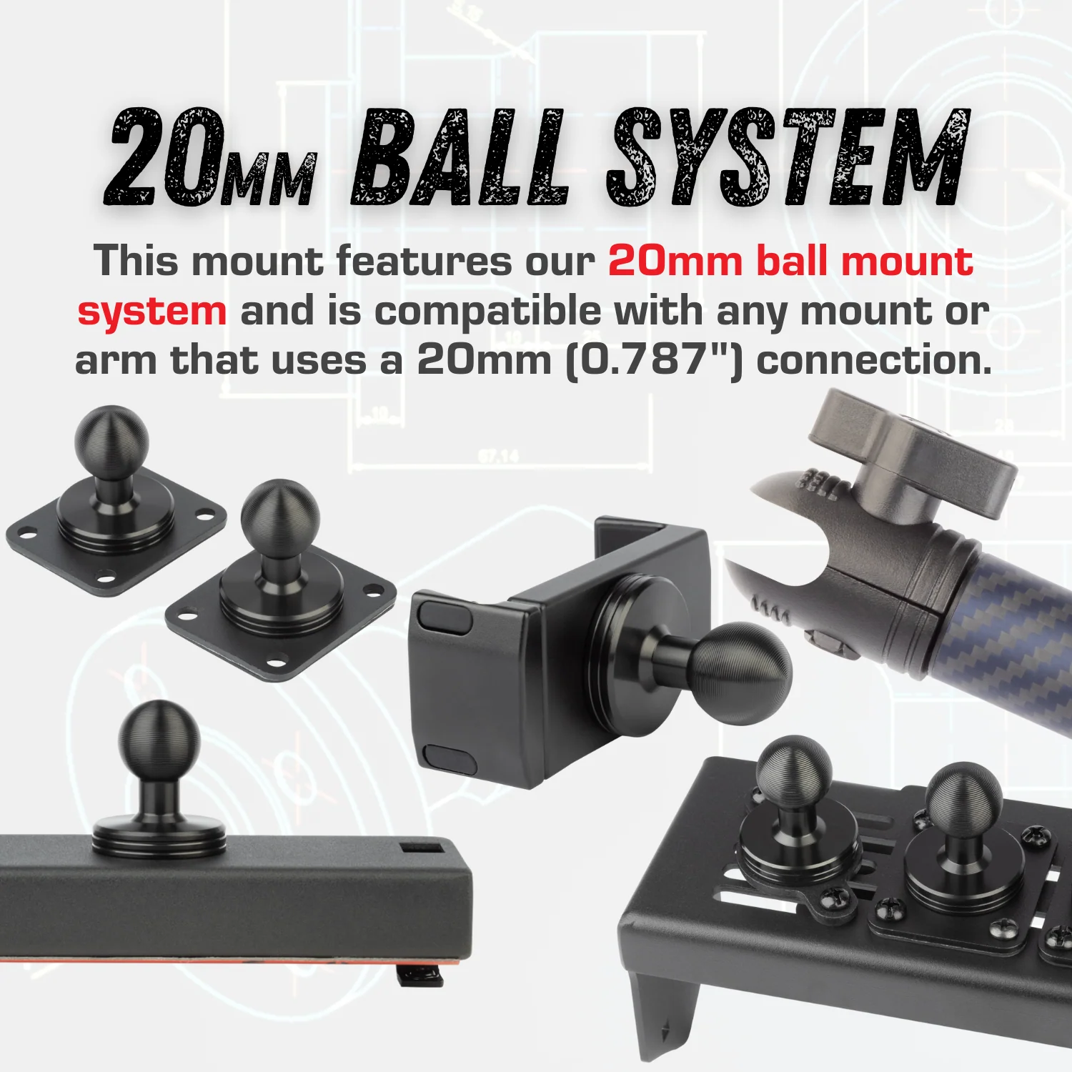 Suction Cup Mount 3.4" Diameter with Integrated 20mm Mounting Ball - Image 18